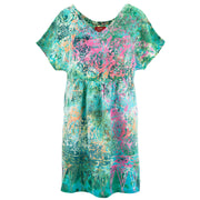 Lolo Short Shift Dress - Swirling Aquamarine