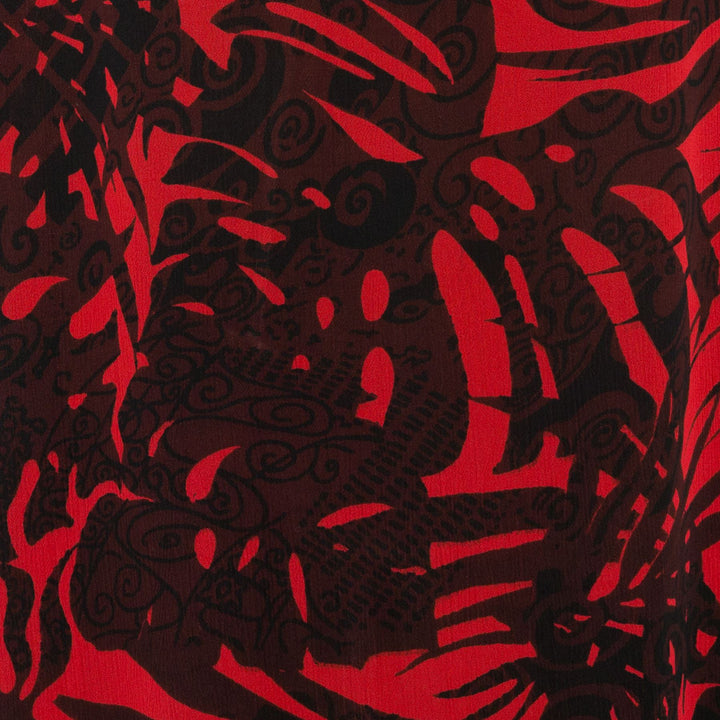 Shift Shaper Dress - Red Tropical Leaf