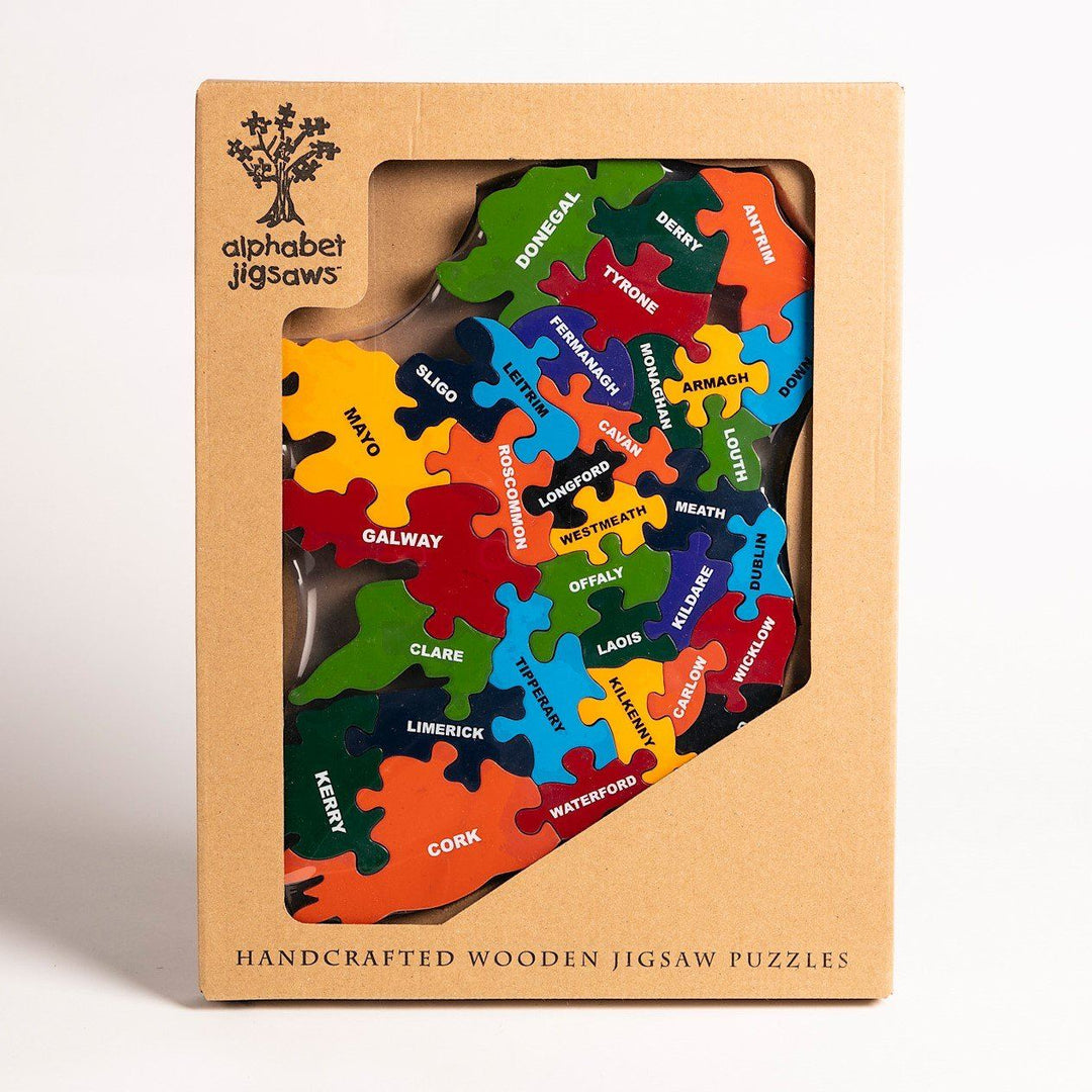 Handmade Wooden Jigsaw Puzzle - Map of Ireland Counties