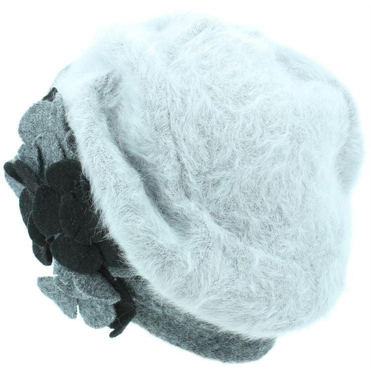 Woven Wool Beret Hat - Grey