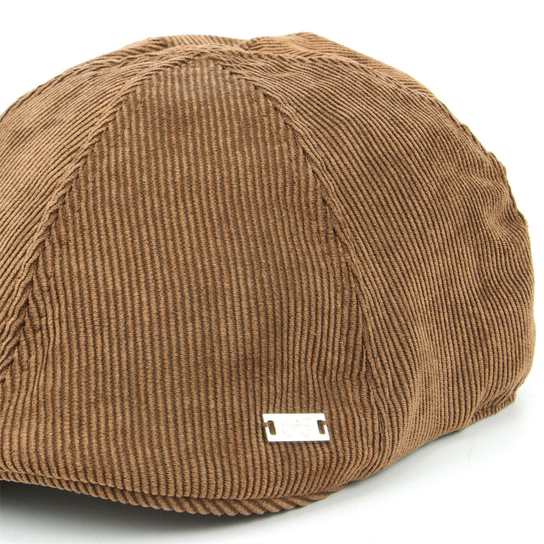 Corduroy Duckbill Flat Cap - Brown