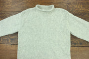 Hand Knitted Wool Jumper - Plain Light Grey