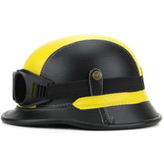Combat Novelty Festival Helmet with Goggles - Yellow & Black