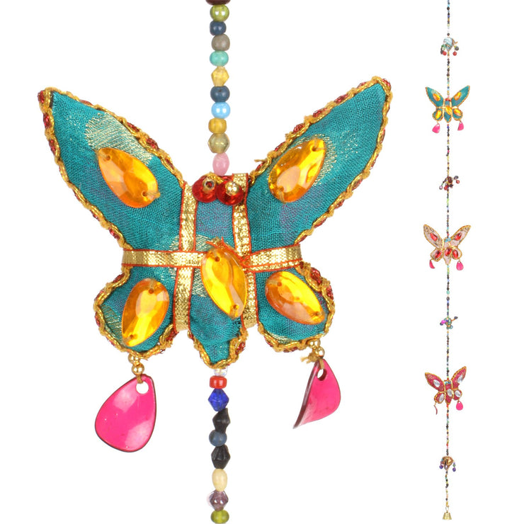 Handmade Rajasthani Strings Hanging Decorations - Butterflies