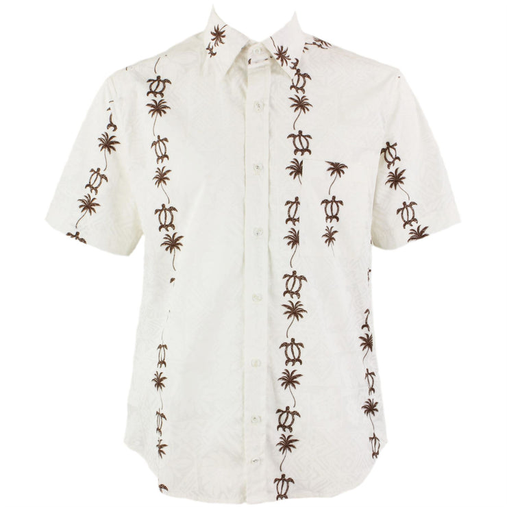 Regular Fit Short Sleeve Shirt - Palm Trees & Turtles
