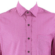 Regular Fit Short Sleeve Shirt - Pink & Purple Crosshatch