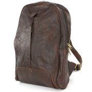 Real Leather Backpack Rucksack Bag - Brown