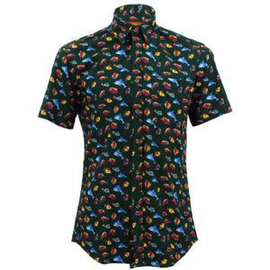Tailored Fit Short Sleeve Shirt - Fish