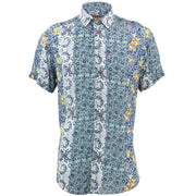 Tailored Fit Short Sleeve Shirt - Floral Stripe