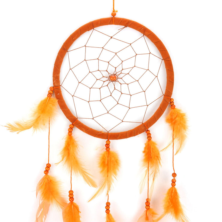 Dreamcatcher - Spiral 16.5cm Orange