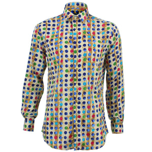 Tailliertes Langarmhemd – Multi Dotty