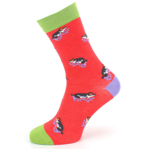 Bamboo Socks - Frogs - Red