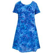 Floaty Pocket Pleat Dress - Blue Hues