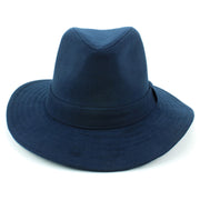 Wool Fedora Trilby Hat with Floppy Brim - Blue