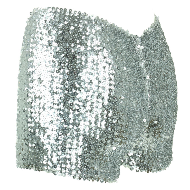 Sequin Shorts - Silver