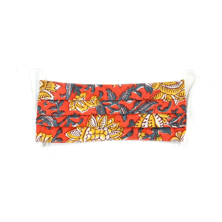 100% Cotton Handmade Pleated Face-Mask