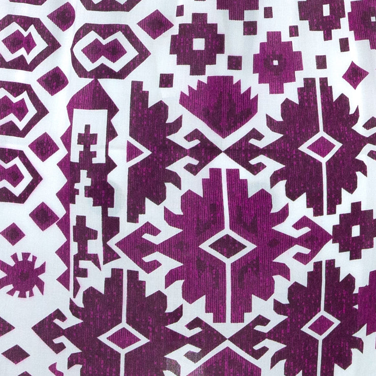 Halterneck Wrinkle Dress - Purple Aztec