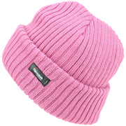 Chunky Knit Beanie Hat - Light Pink