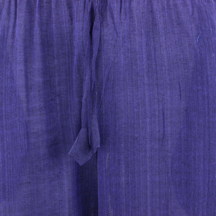 Classic Nepalese Lightweight Cotton Plain Trousers Pants - Purple
