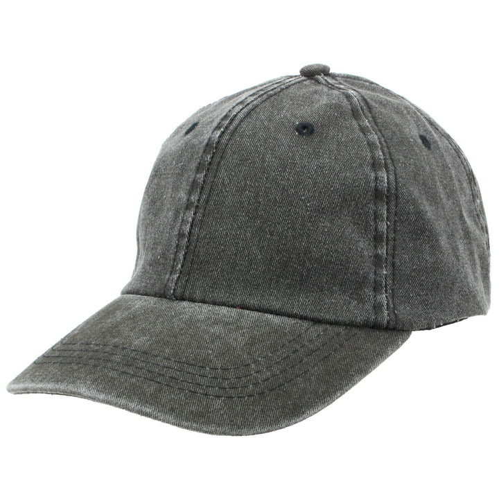 Pre-washed Baseball Cap - Black