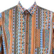 Regular Fit Short Sleeve Shirt - Multicoloured Aztec
