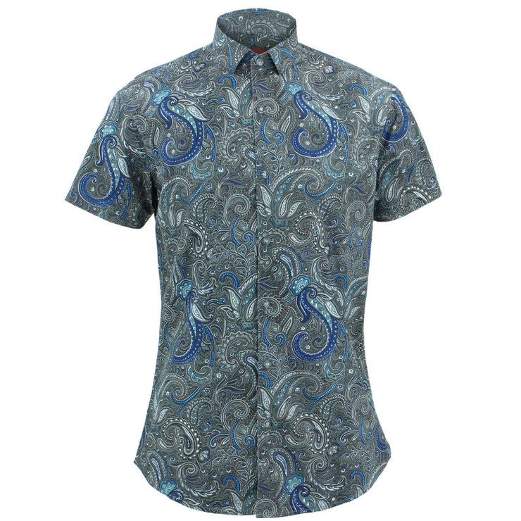 Tailored Fit Short Sleeve Shirt - Floral Paisley