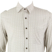 Regular Fit Long Sleeve Shirt - Beige Abstract