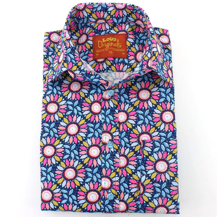 Regular Fit Short Sleeve Shirt - Floral Kaleidoscope