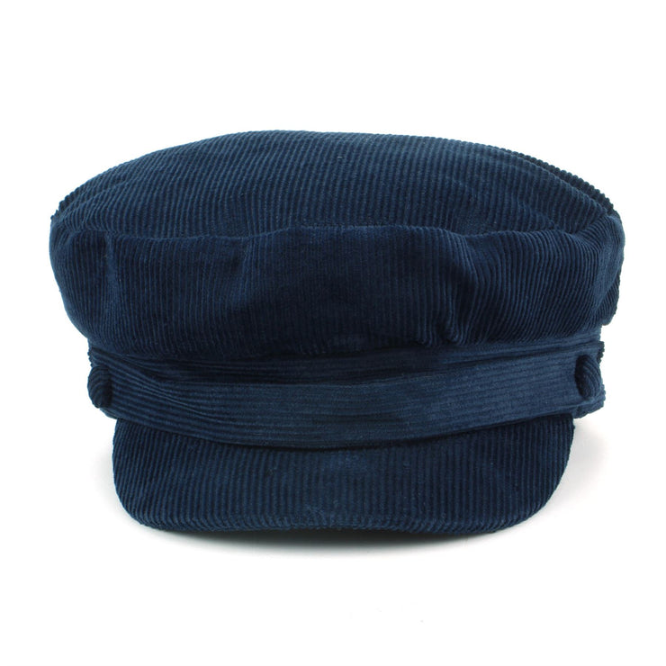 Corduroy Captain's Breton Cap - Blue
