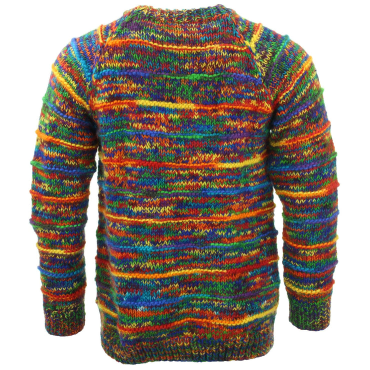 Hand Knitted Wool Jumper - SD Rainbow Rib