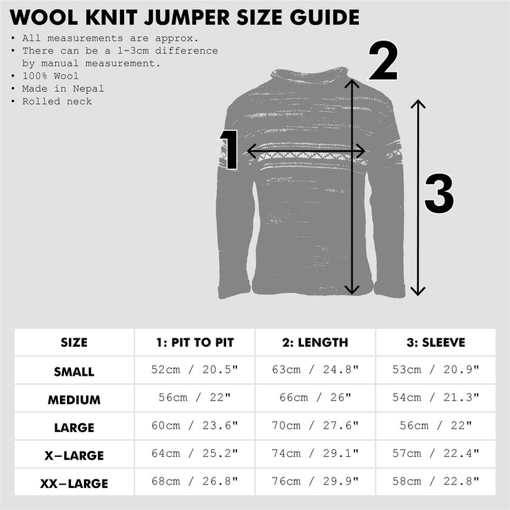 Hand Knitted Wool Jumper - SD Black Rainbow