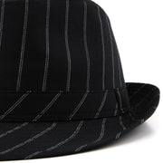 Classic pinstripe trilby hat - Black