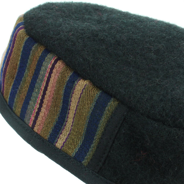 Nepalese Wool Smoking Hat - Black