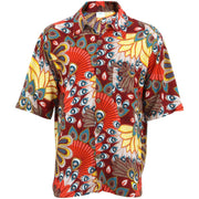Short Sleeve Tropical Hawaiian Shirt - Maroon
