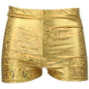 Shiny Mens Shorts - Gold