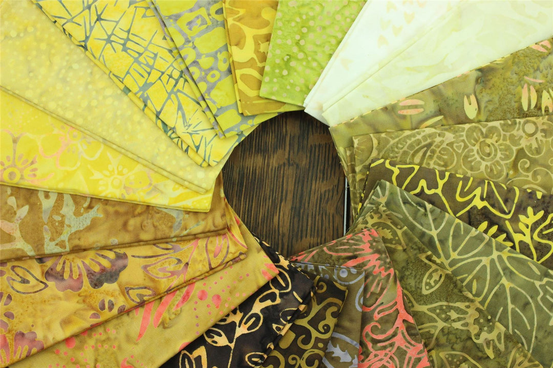 Fat Quarter - 20 Pieces of 19" x 20" Cotton Batik