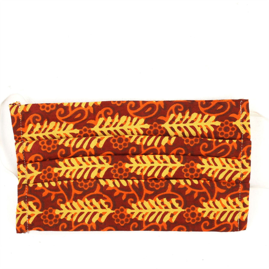 100% Cotton Handmade Pleated Face-Mask