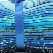 Cotton Batik Pre Cut Fabric Bundles - Fat Quarter - Blues