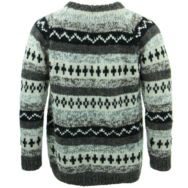 Chunky Wool Knit Jumper - 17 Grey