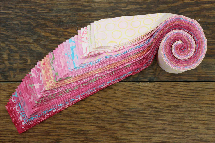 Jelly Roll - 20 Strips of 2.5" x 37" Cotton Batik