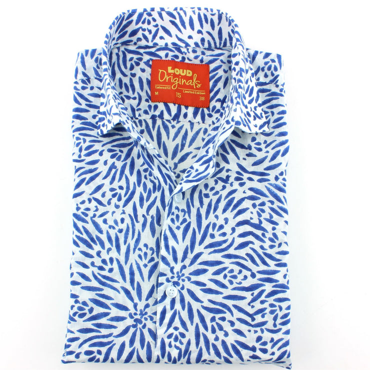 Tailored Fit Short Sleeve Shirt - Block Print - Stamen