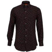 Slim Fit Long Sleeve Shirt - Ditzy Red Stars