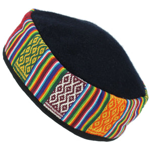 Nepalese Wool Smoking Hat - Navy