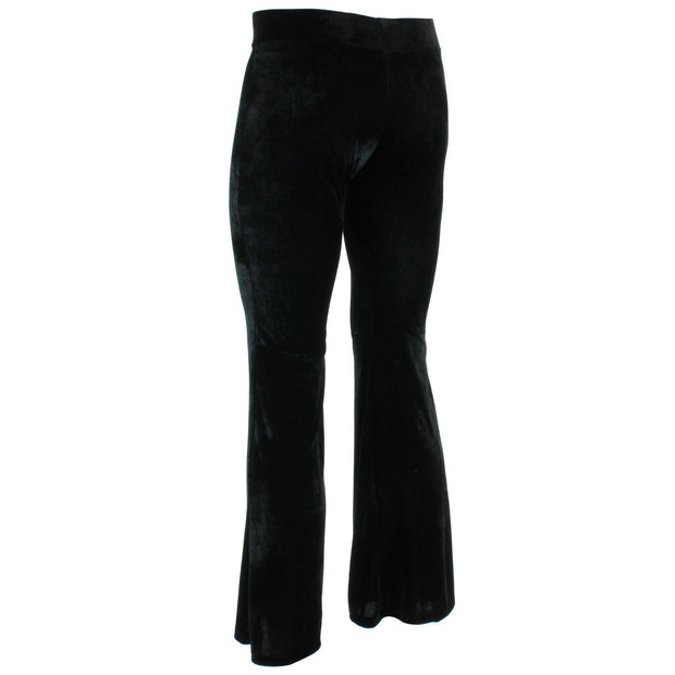 Velvet Flares Trousers - Black