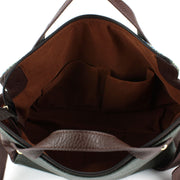 Tweed Cross Body Messenger Shoulder Satchel Bag Handbag - Green & Blue