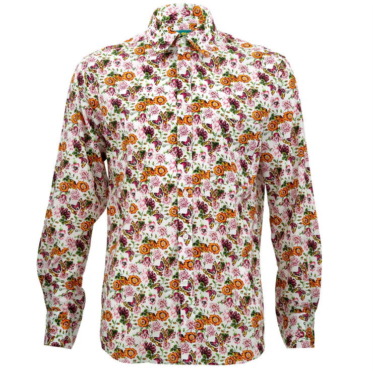 Regular Fit Long Sleeve Shirt - Butterfly Meadow