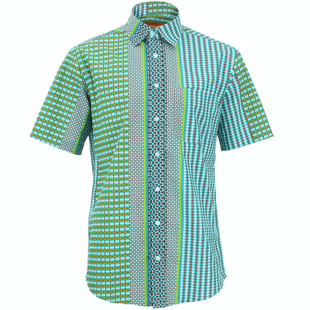 Regular Fit Short Sleeve Shirt - Abstract Strips