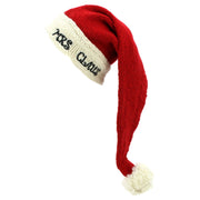 Hand Knitted Wool Christmas Beanie Hat - Mrs Claus