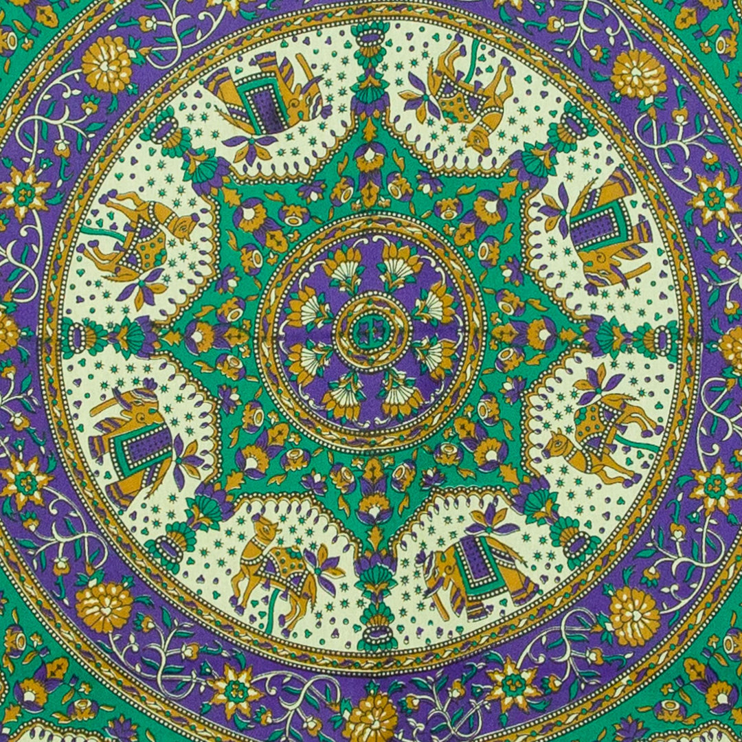 Block Printed Mandala Wall Hanging - Shamrock