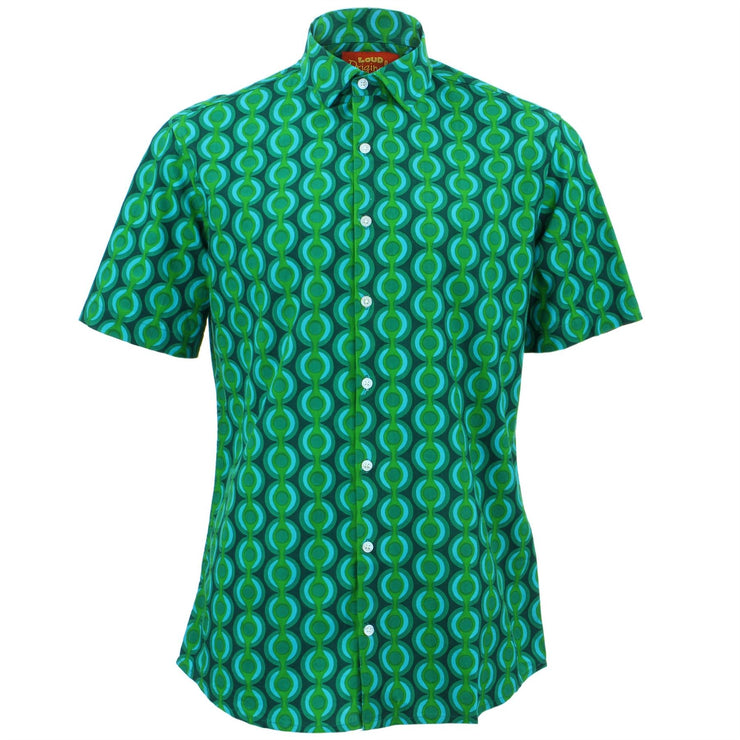 Tailored Fit Short Sleeve Shirt - Dot Chain